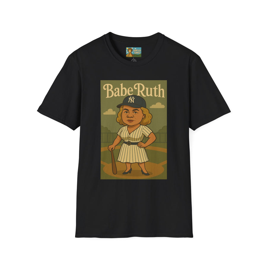 Babe Ruth funny wordplay pun baseball star remagined as a babe vintage nerd gift