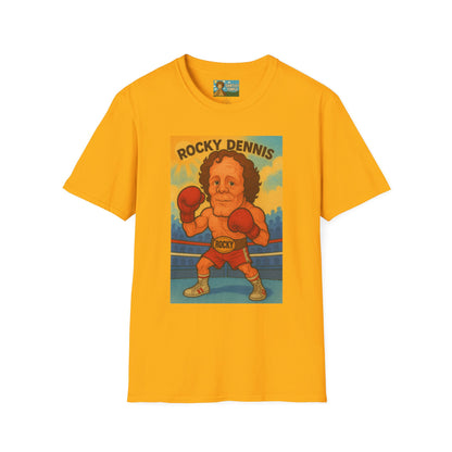Rocky Dennis The Mask Rocky Mashup T-Shirt, Funny Movie Crossover Tee, Rocky Balboa Gift Shirt, Unisex Softstyle Top