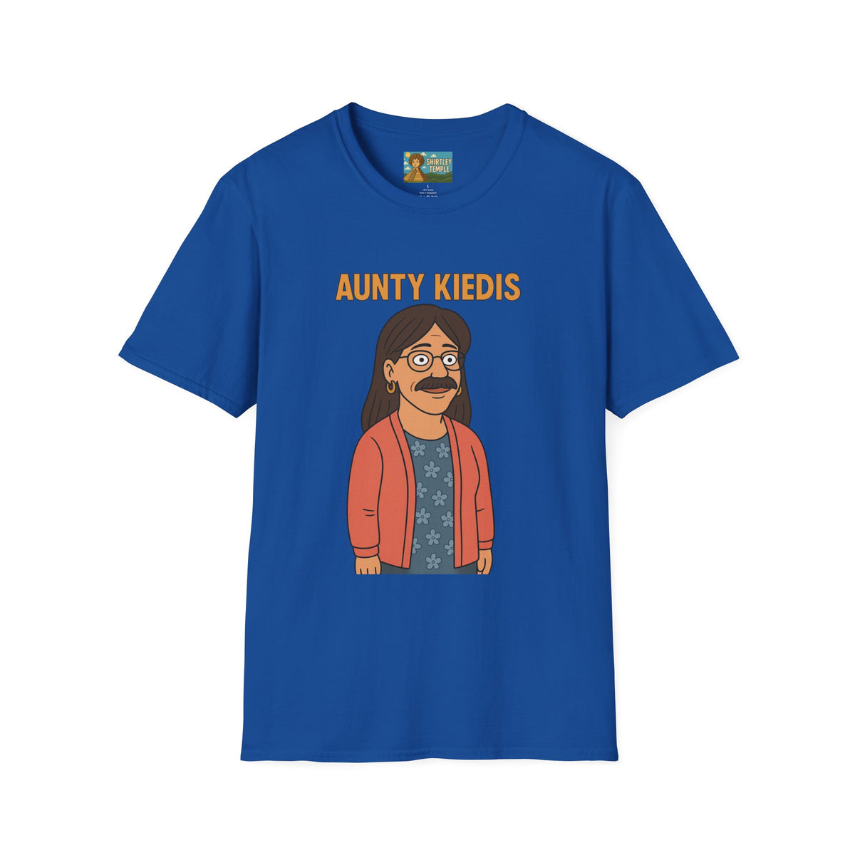 Aunty Kiedis funny wordplay Anthony Kiedis from Red Hot Chili Peppers reimagined as someone's beloved aunt.