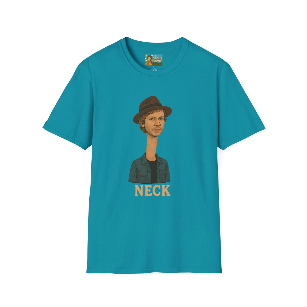 Neck Funny Long Neck Beck Tribute Unisex T-Shirt, Musician Parody Tee, Top for Comedy Fans, Neck Shirt with Wordplay, Music Lover Gift