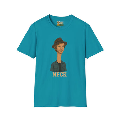 Neck Funny Long Neck Beck Tribute Unisex T-Shirt, Musician Parody Tee, Top for Comedy Fans, Neck Shirt with Wordplay, Music Lover Gift