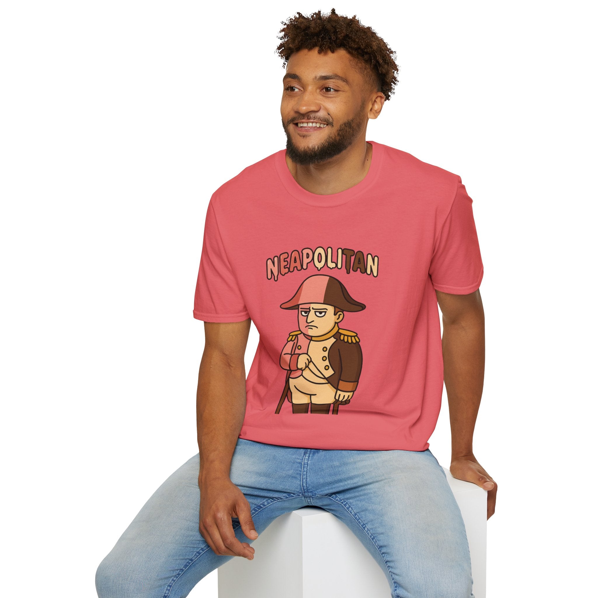 Neapolitan funny mashup shirt, Napoleon Bonaparte Ice Cream Parody Tshirt, Comedy Mashup Tee, Softstyle Unisex Top, Humorous Graphic Tee