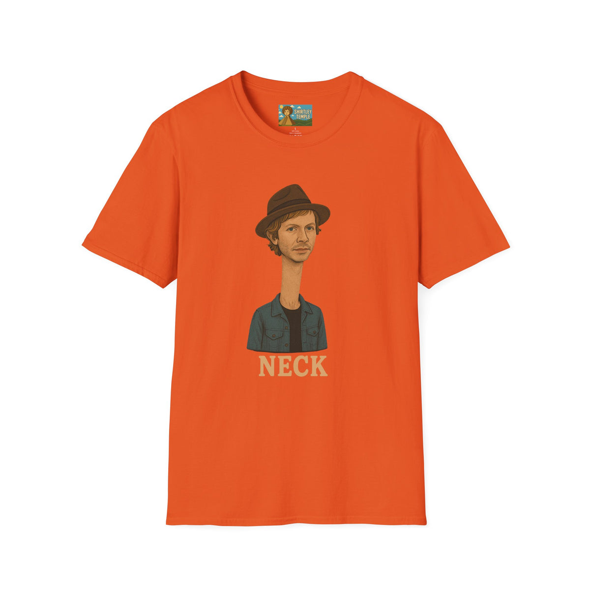 Neck Funny Long Neck Beck Tribute Unisex T-Shirt, Musician Parody Tee, Top for Comedy Fans, Neck Shirt with Wordplay, Music Lover Gift