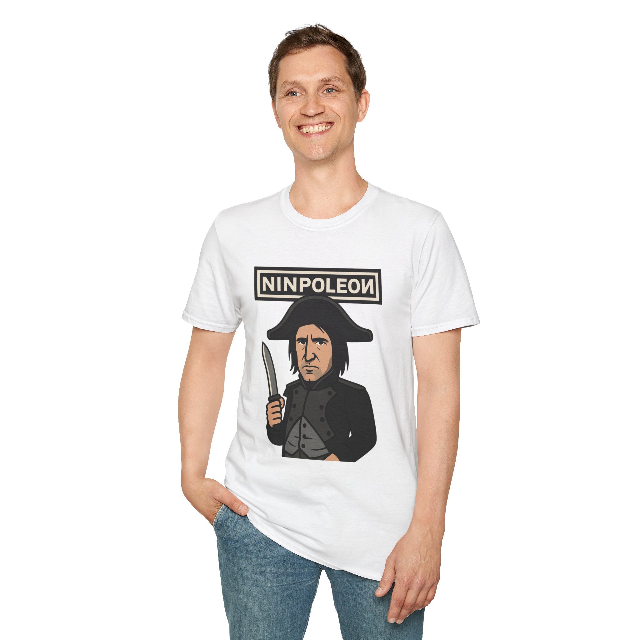 Ninpoleon ver. 2 Funny Shirt, Napoleon Trent Reznor Mashup Parody, Unisex Softstyle Tee, Nine Inch Nails, Wordplay