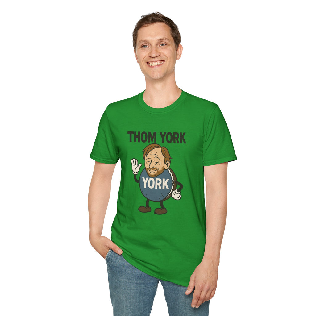 Thom York Peppermint Patty T-Shirt, Radiohead Musician Gift, Alternative Rock Tee, Funny Singer Shirt, Softstyle Unisex Top