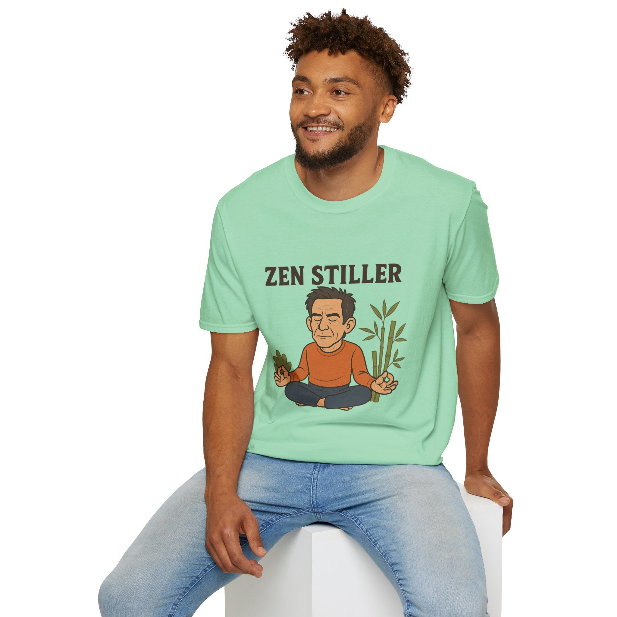 Zen Stiller Softstyle T-Shirt, Ben Tribute Actor Wordplay Tee, Laugh Gift Idea