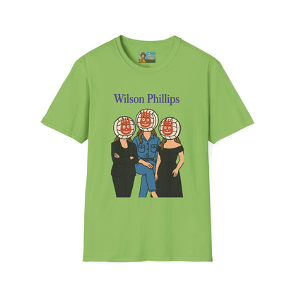 Wilson and Phillips Mashup Softstyle T-Shirt, Funny Wordplay Tribute Singers, Volleyball Theme Gift Tee