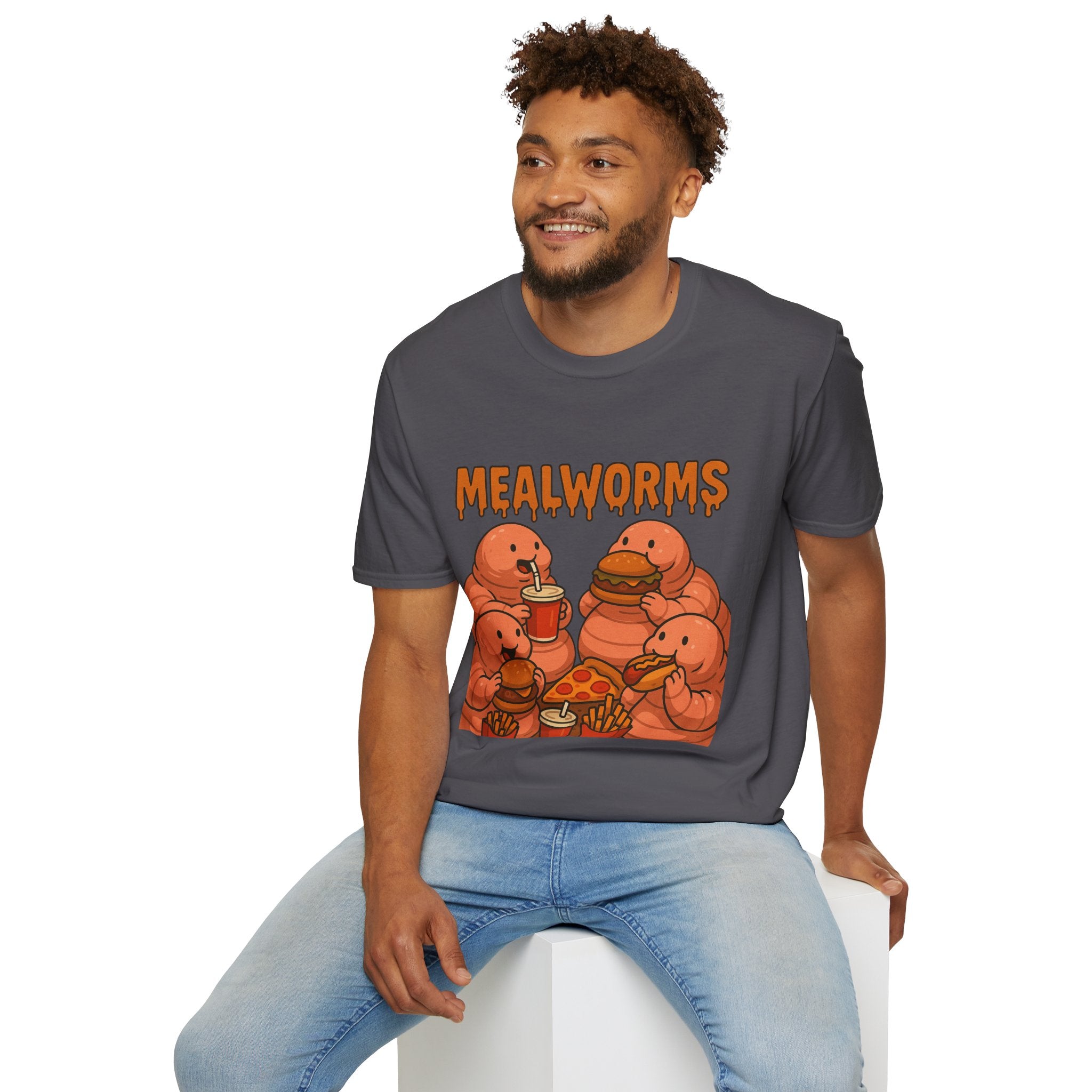 Mealworms Funny Shirt, Fat Earthworms Parody Tee, Wordplay Pun, Comedy Gift Apparel, Meal Lovers, Worm Fans, Hilarious