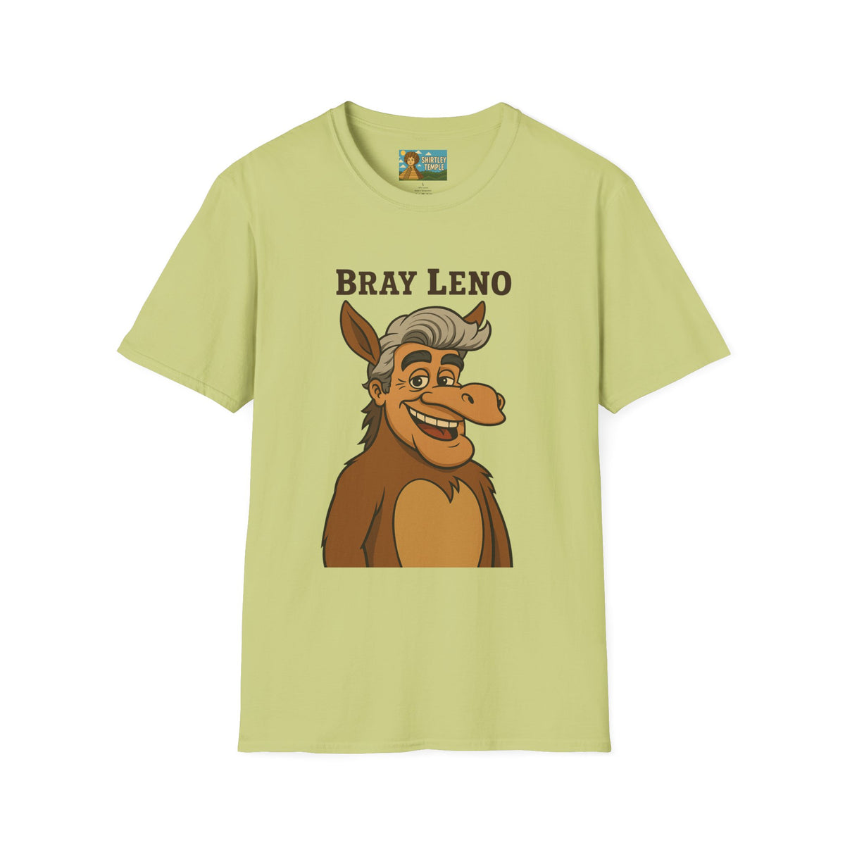 Bray Leno Parody Unisex Tee, Jay Leno Donkey Mashup Shirt, Funny Wordplay Comedy Gift, Softstyle T-Shirt