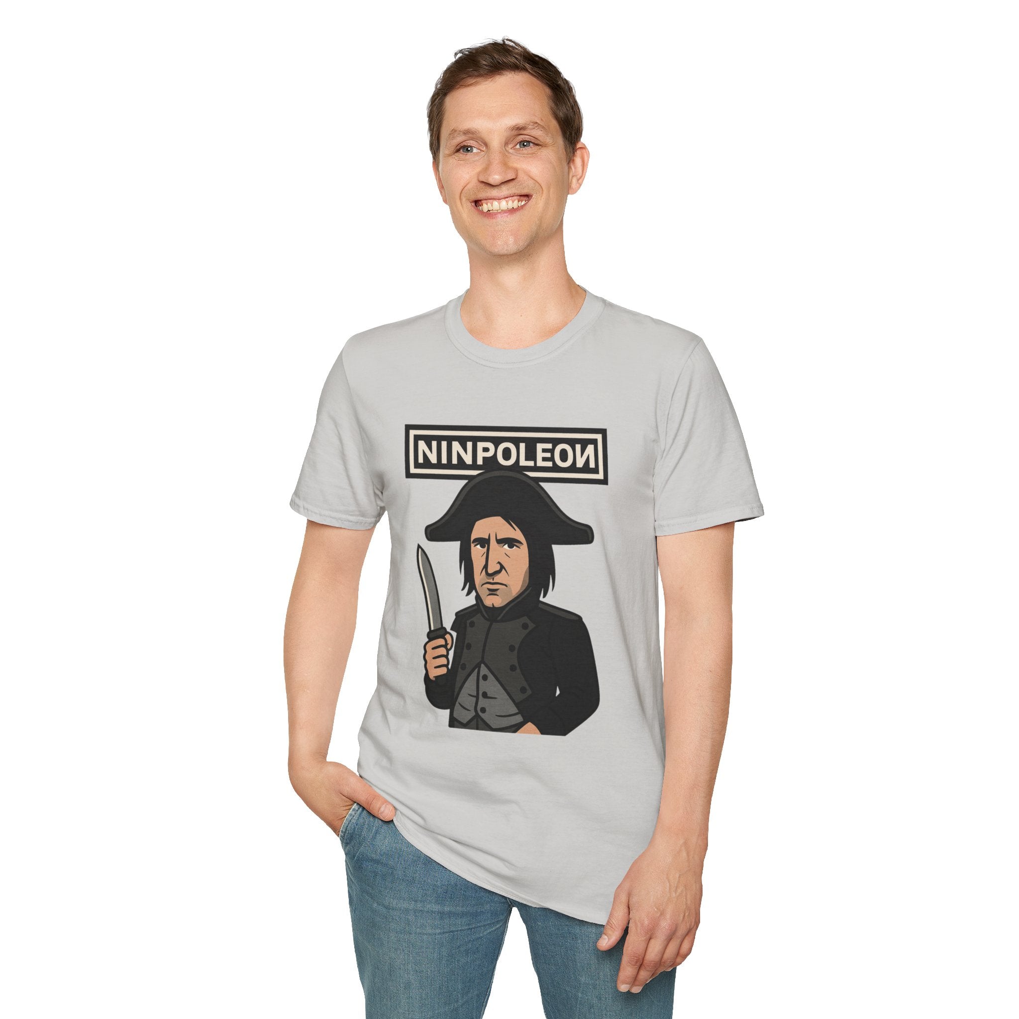 Ninpoleon ver. 2 Funny Shirt, Napoleon Trent Reznor Mashup Parody, Unisex Softstyle Tee, Nine Inch Nails, Wordplay