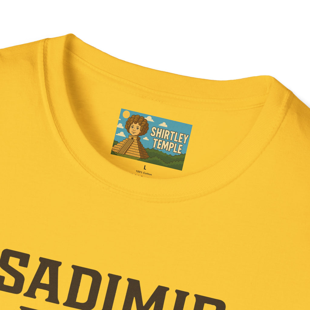 Sadimir Putin Funny T-Shirt, Vladimir Putin Parody Tee, Sad Person Comedy Shirt, Wordplay Humor Top