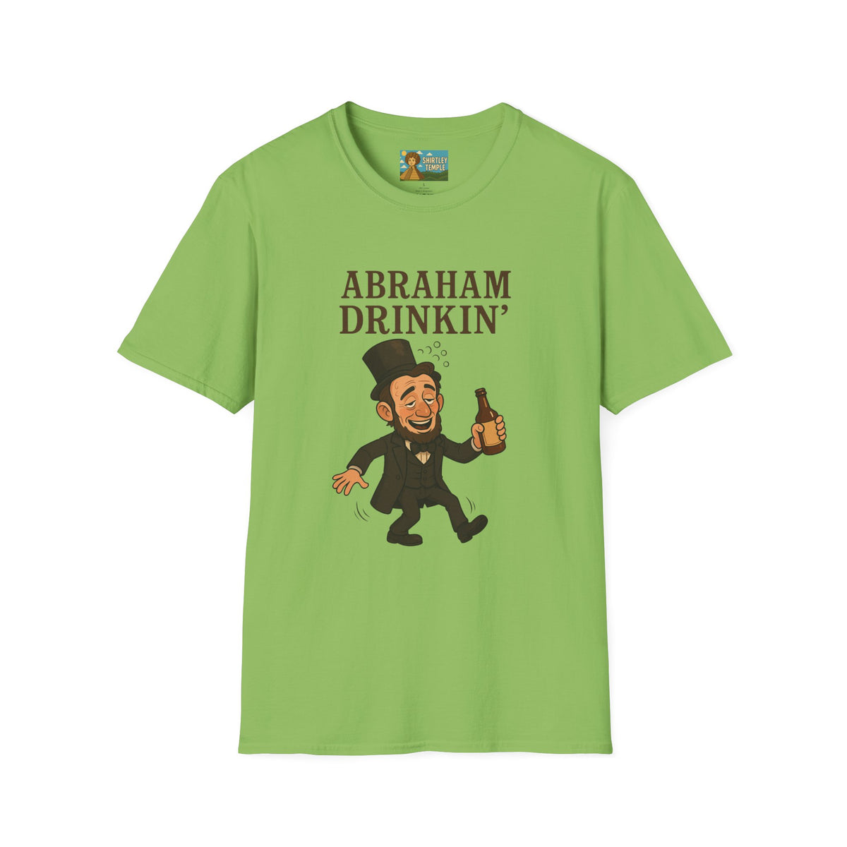 Abraham Drinkin' Party Shirt, St. Patrick's Day Tee, Unisex Tshirt, Funny Wordplay Graphic Tee, Gift for History Buffs