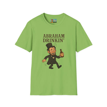 Abraham Drinkin' Party Shirt, St. Patrick's Day Tee, Unisex Tshirt, Funny Wordplay Graphic Tee, Gift for History Buffs