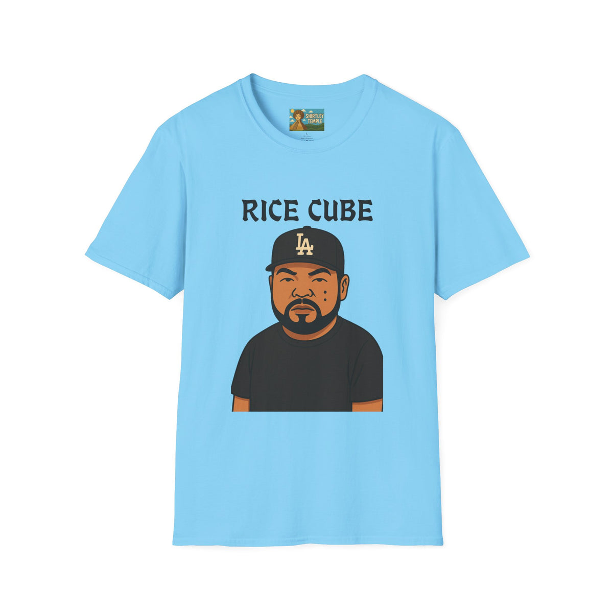 Rice Cube Funny T-Shirt, Ice Cube Asian Parody Shirt, Wordplay Tee, Hip-Hop Music Fan Gift, Unisex Softstyle Top