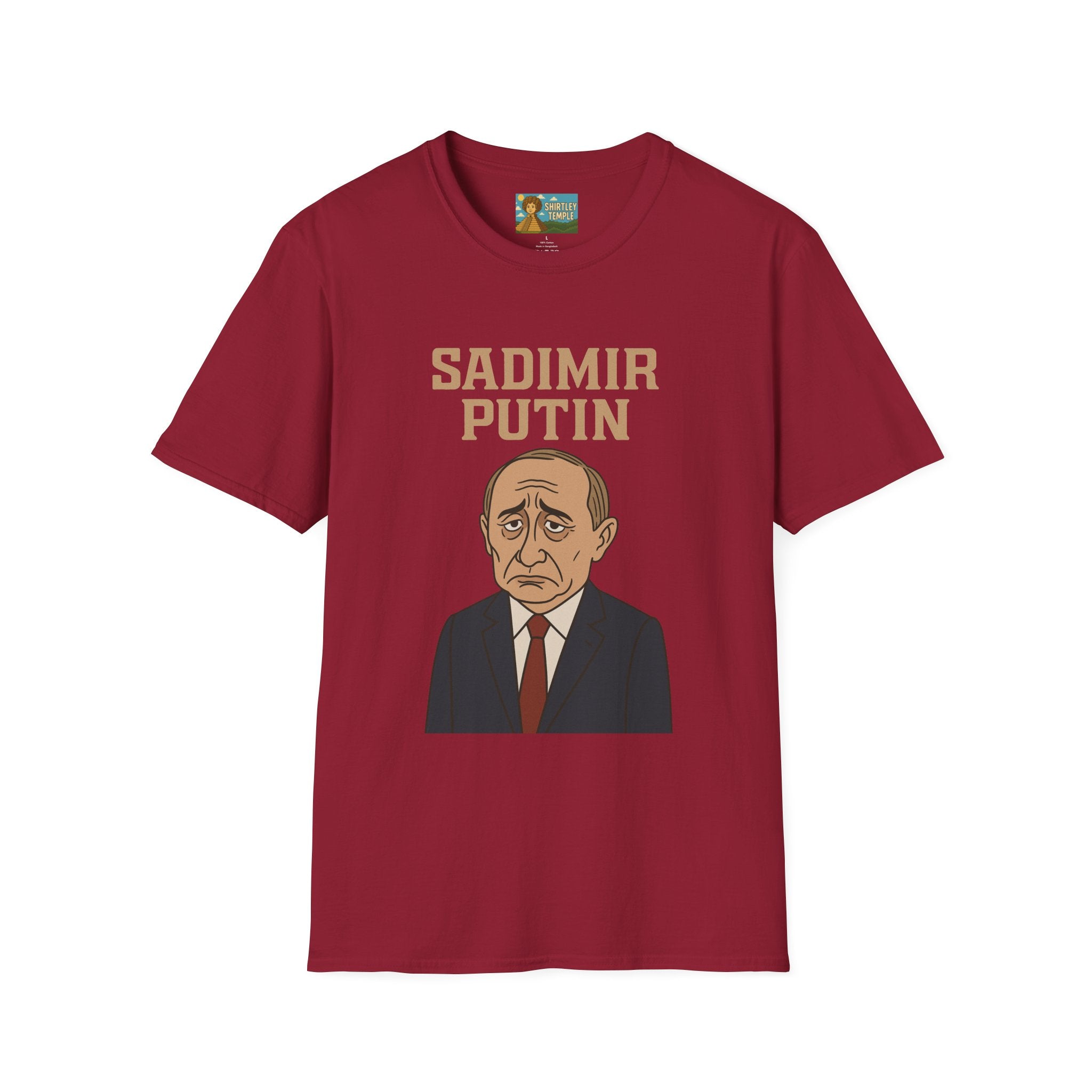 Sadimir Putin Funny T-Shirt, Vladimir Putin Parody Tee, Sad Person Comedy Shirt, Wordplay Humor Top