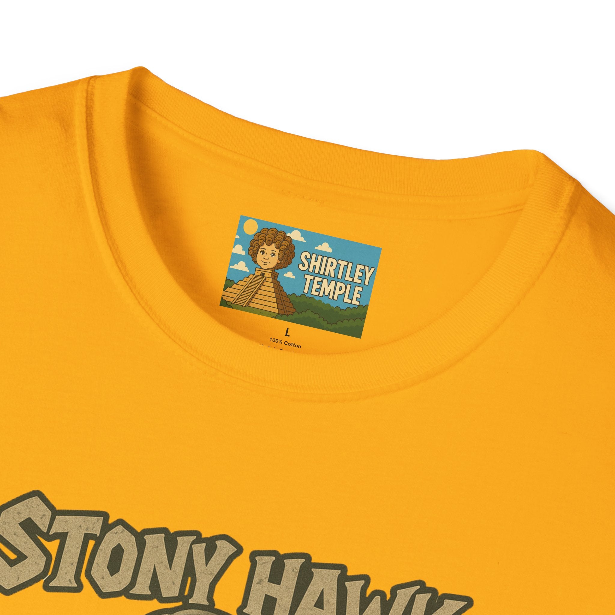 Stony Hawk Unisex T-Shirt, Skateboard Legend Parody Tee, Statue Wordplay Shirt, Funny Skater Gift, Skateboarding Fan Top