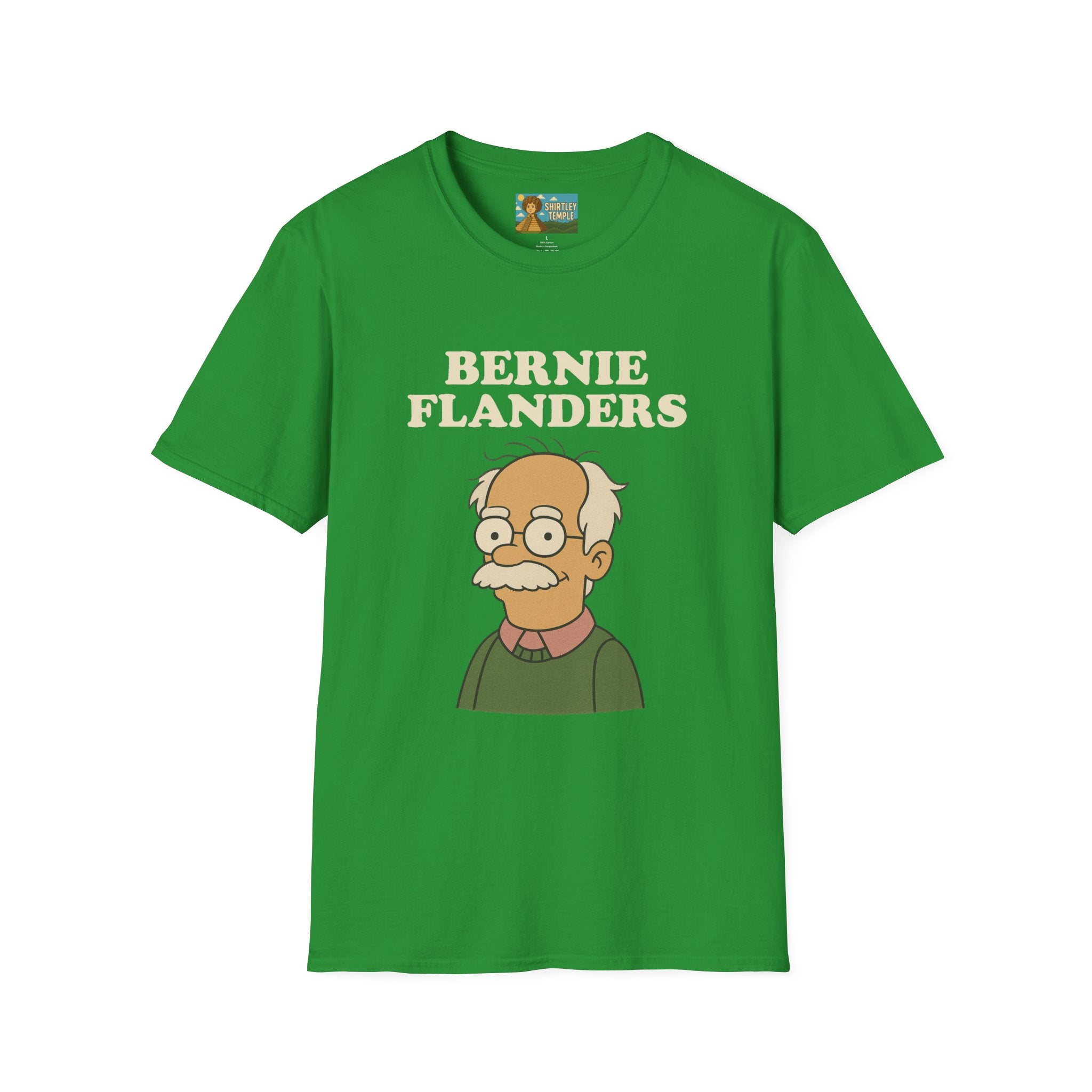 Bernie Flanders funny mashup simpson's style Bernie Sanders and Ned Flanders wordplay nerd gift unisex tee