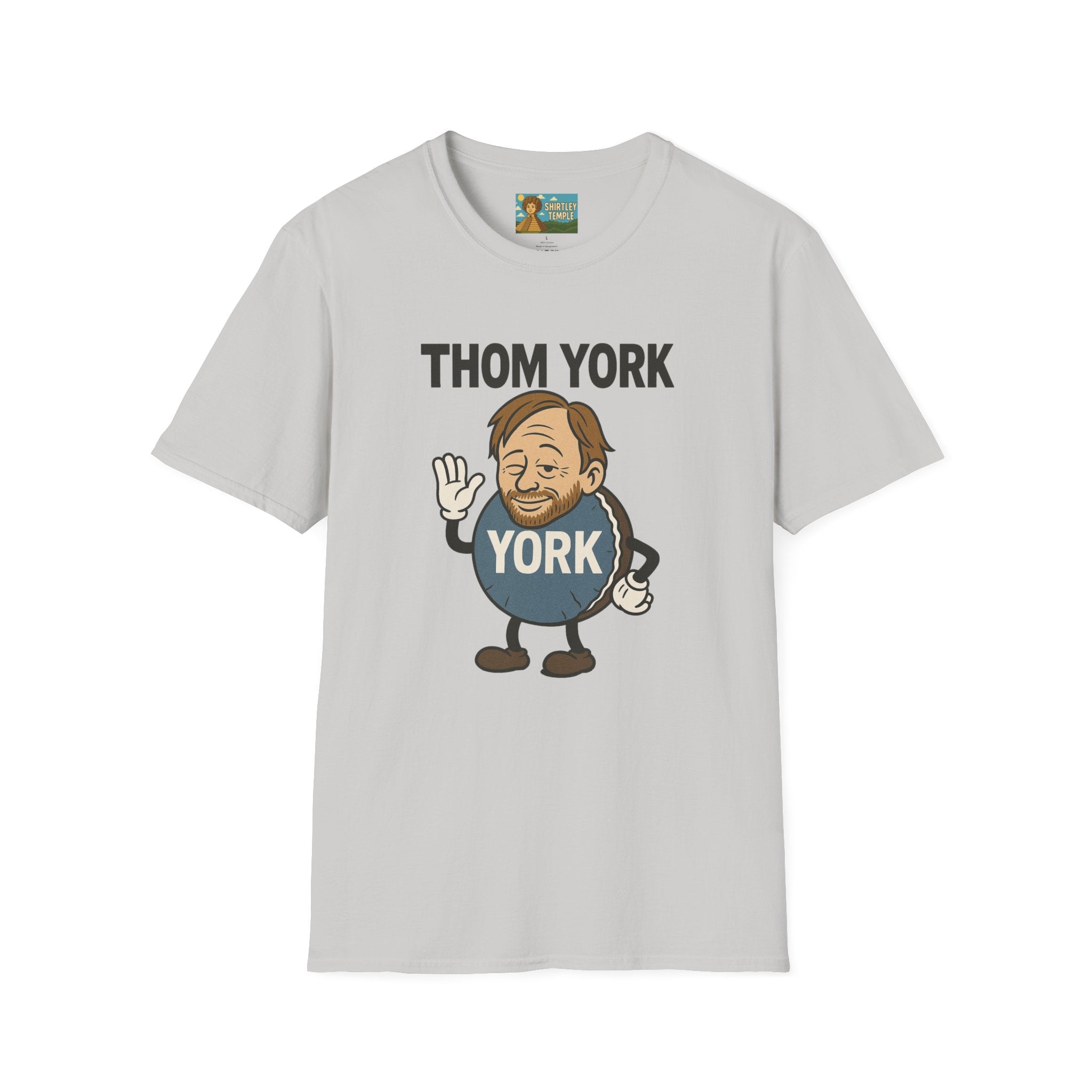 Thom York Peppermint Patty T-Shirt, Radiohead Musician Gift, Alternative Rock Tee, Funny Singer Shirt, Softstyle Unisex Top