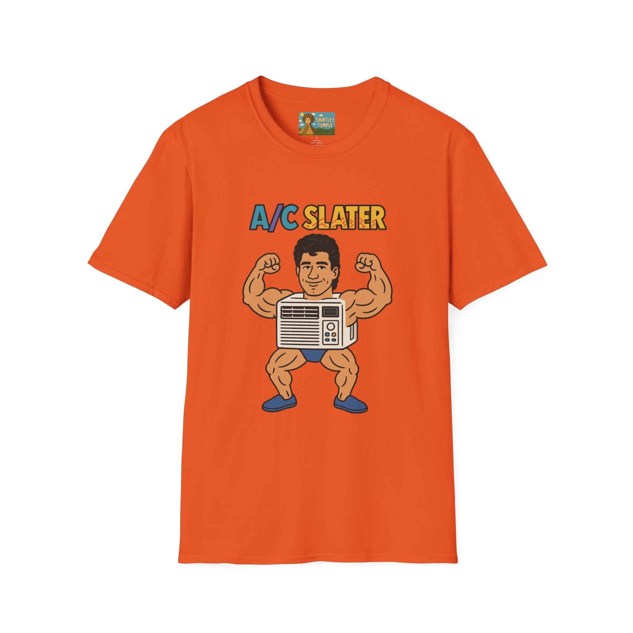A/C Slater Word Play Unisex Softstyle T-Shirt, Saved by the Bell Tee, Funny Air Conditioner Shirt, Retro 90s Clothing, Vintage TV Fan Gift