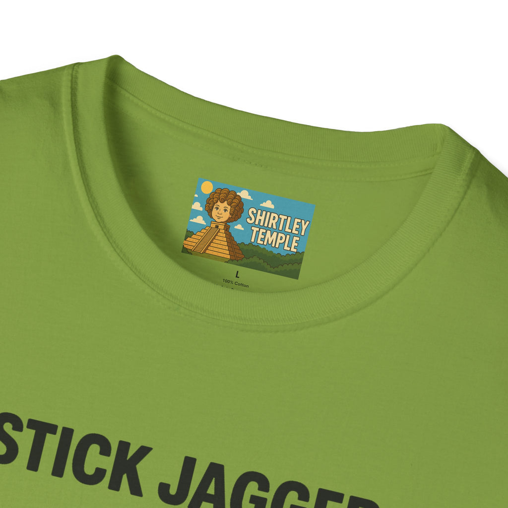 Stick Jagger Funny Shirt, Stick Figure Parody Wordplay T-Shirt, Pun Mashup Tee, Humorous Graphic Top, Sarcastic Slogan Clothing