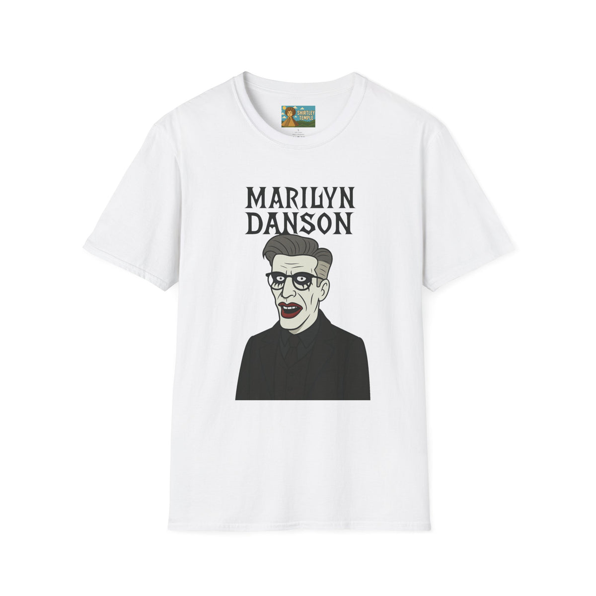 Marilyn Danson Funny Shirt, Mashup Tribute Tee, Parody Comedy Gift, Unisex Softstyle T-Shirt, Marilyn Manson Ted Danson