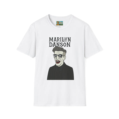 Marilyn Danson Funny Shirt, Mashup Tribute Tee, Parody Comedy Gift, Unisex Softstyle T-Shirt, Marilyn Manson Ted Danson