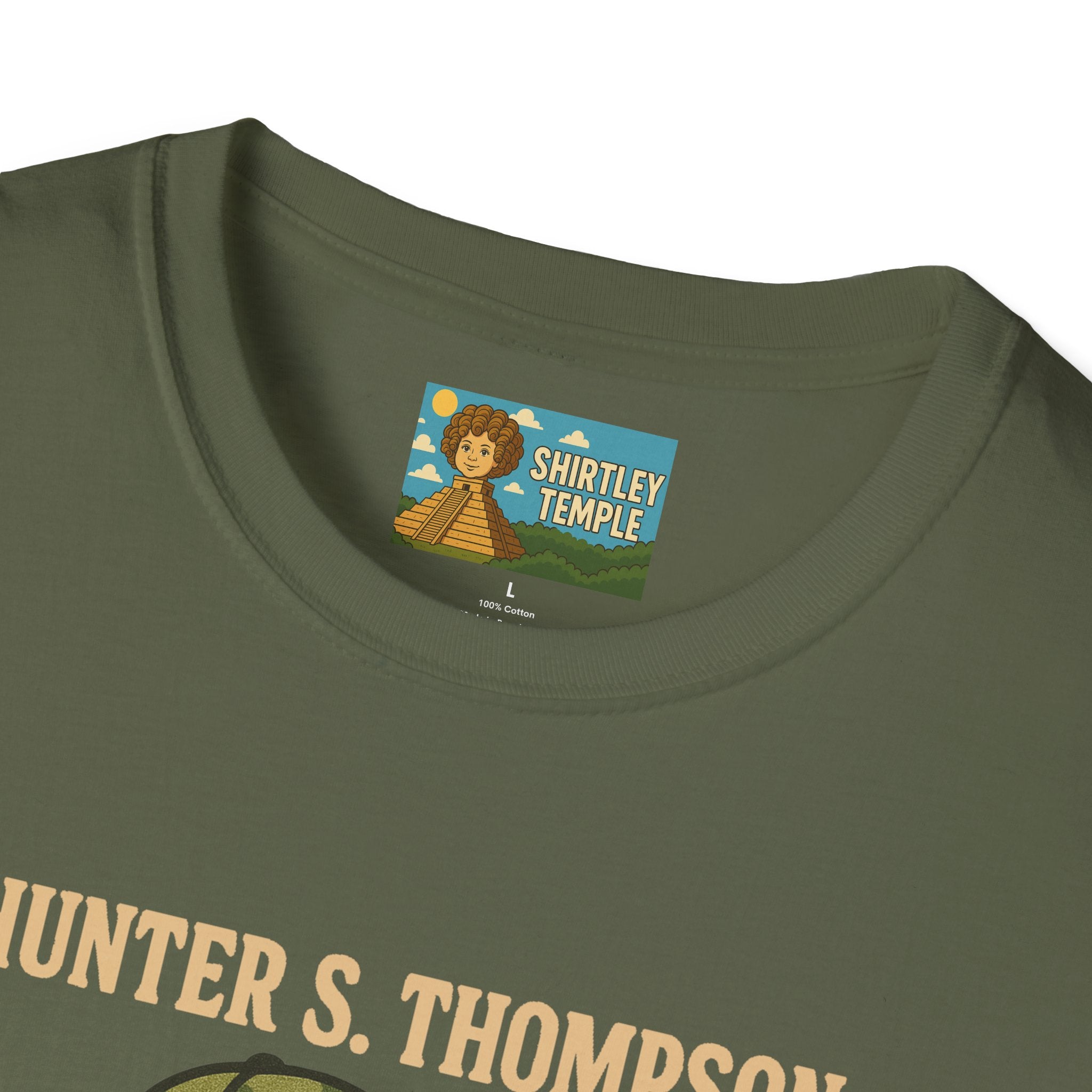 Hunter S Thompson Funny Shirt, Parody Apparel, Comedy Tribute Mashup Pun Unisex Softstyle T-Shirt