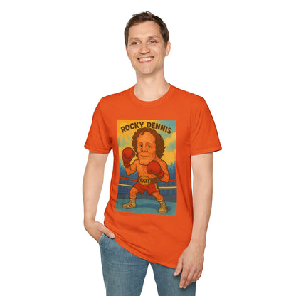 Rocky Dennis The Mask Rocky Mashup T-Shirt, Funny Movie Crossover Tee, Rocky Balboa Gift Shirt, Unisex Softstyle Top