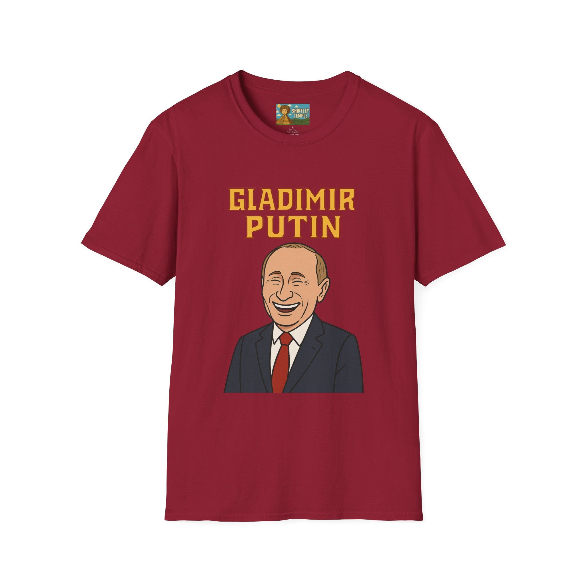 Gladimir Putin funny shirt wordplay vladimir putin being glad