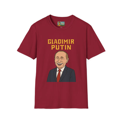 Gladimir Putin funny shirt wordplay vladimir putin being glad
