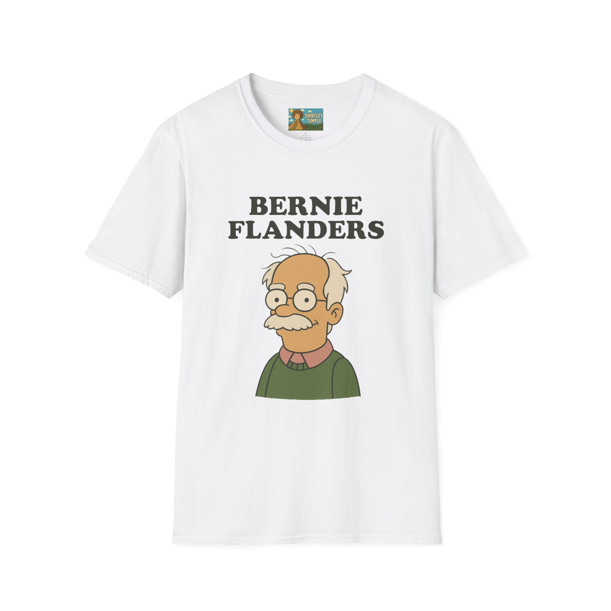 Bernie Flanders funny mashup simpson's style Bernie Sanders and Ned Flanders wordplay nerd gift unisex tee