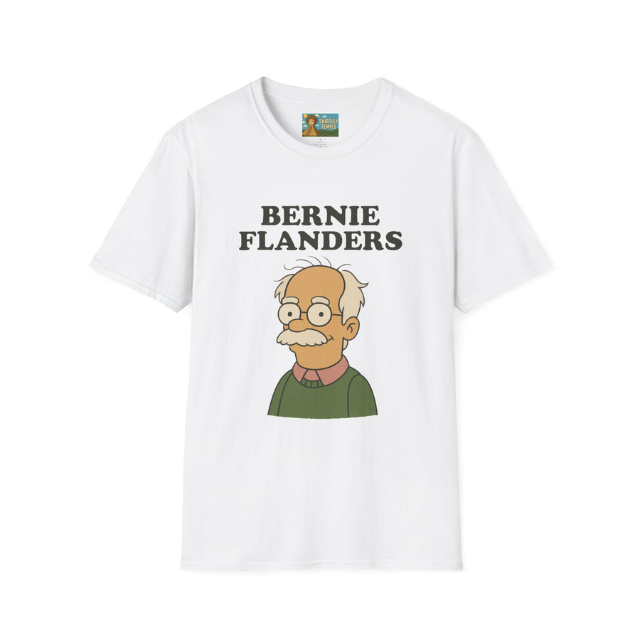 Bernie Flanders funny mashup simpson's style Bernie Sanders and Ned Flanders wordplay nerd gift unisex tee