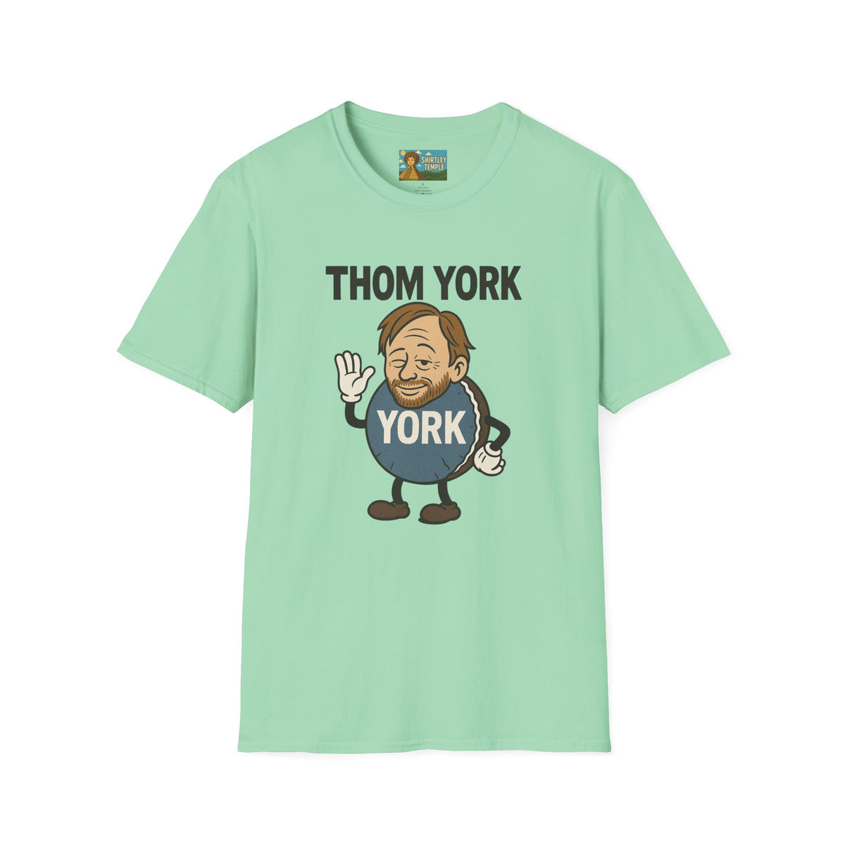 Thom York Peppermint Patty T-Shirt, Radiohead Musician Gift, Alternative Rock Tee, Funny Singer Shirt, Softstyle Unisex Top