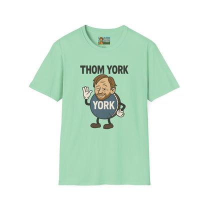 Thom York Peppermint Patty T-Shirt, Radiohead Musician Gift, Alternative Rock Tee, Funny Singer Shirt, Softstyle Unisex Top