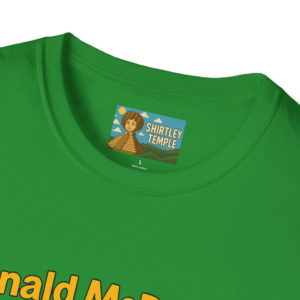 Donald McDonald Mashup T-Shirt, Trump Parody Tee, Funny Fast Food Shirt, Unisex Softstyle Top, Political Humor Gift