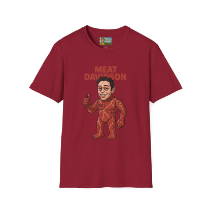 Meat Davidson Funny T-Shirt, Pete Davidson Parody Shirt, Comedian Mashup Tee, Unisex Humor Top, Comedy Fan Gift