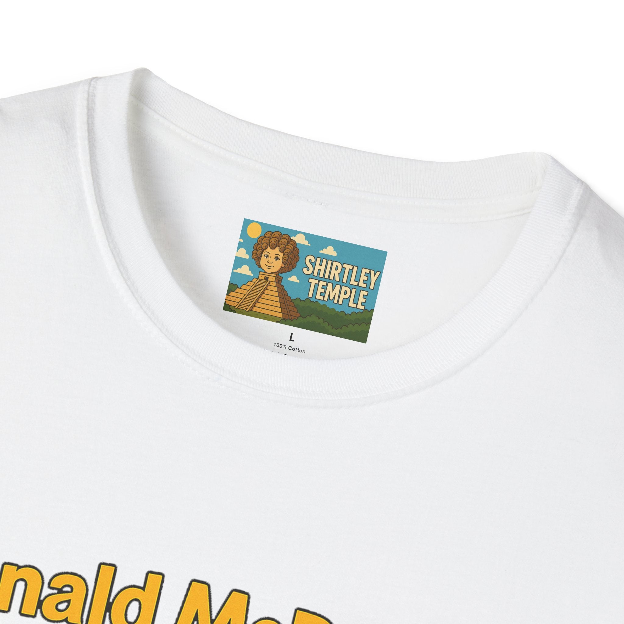 Donald McDonald Mashup T-Shirt, Trump Parody Tee, Funny Fast Food Shirt, Unisex Softstyle Top, Political Humor Gift
