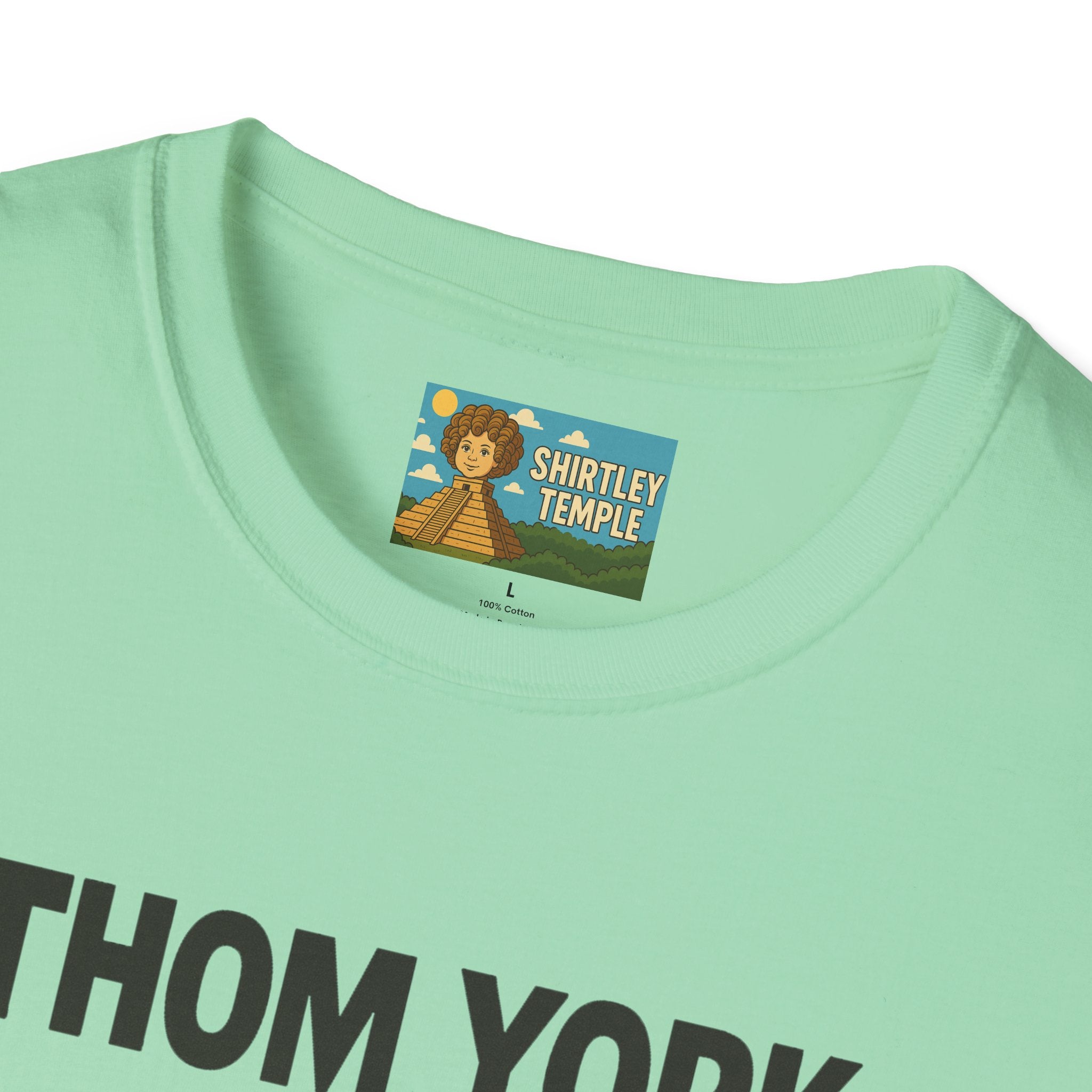 Thom York Peppermint Patty T-Shirt, Radiohead Musician Gift, Alternative Rock Tee, Funny Singer Shirt, Softstyle Unisex Top