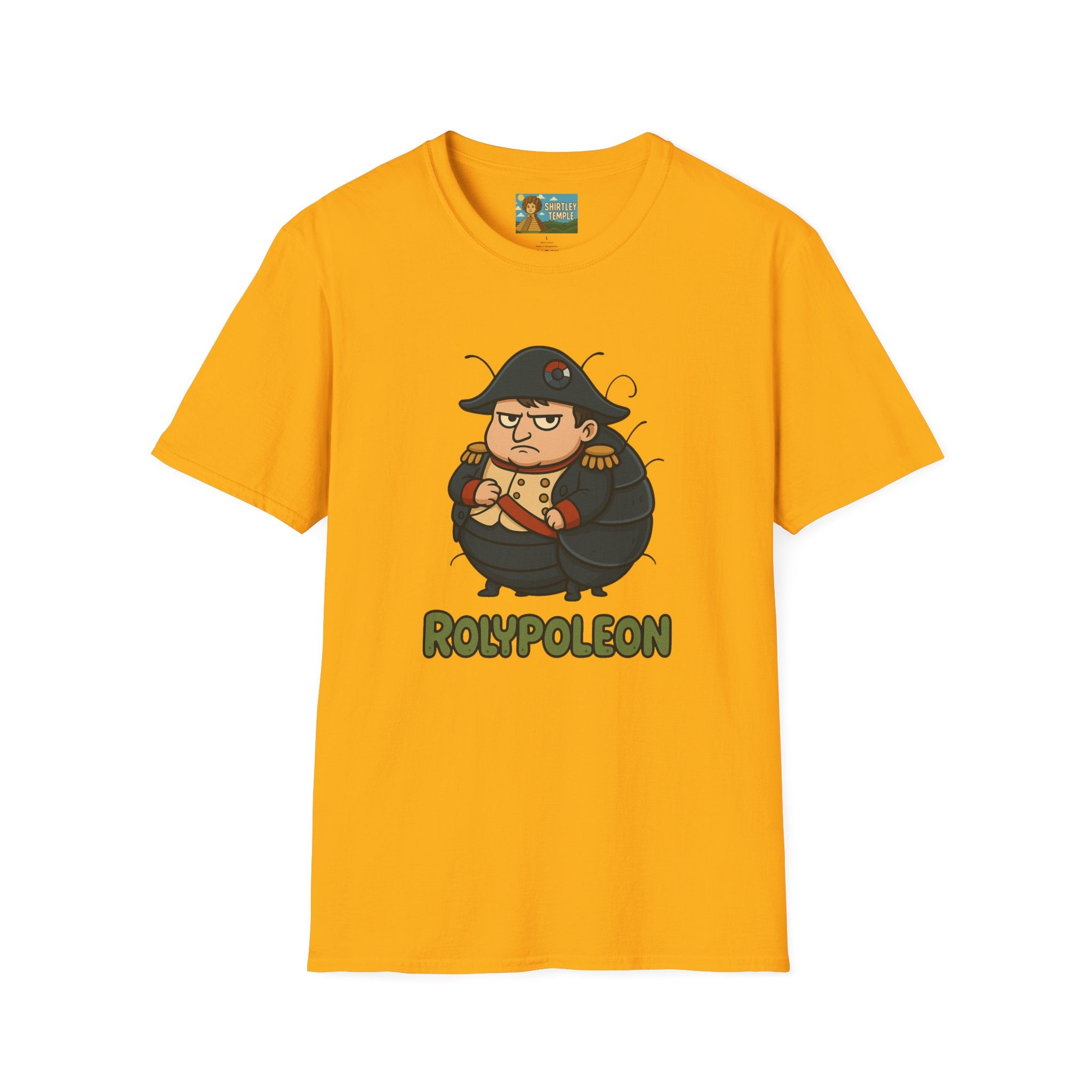 Rolypoleon Funny Shirt Mashup Parody Unisex Softstyle T-Shirt, Roly Poly and Napoleon Comedy Wordplay Tee, Humorous Graphic Tee, Novelty