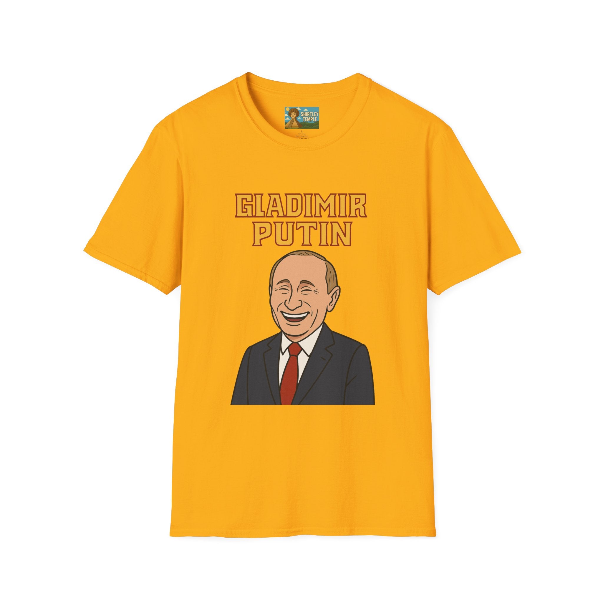Gladimir Putin funny shirt wordplay vladimir putin being glad