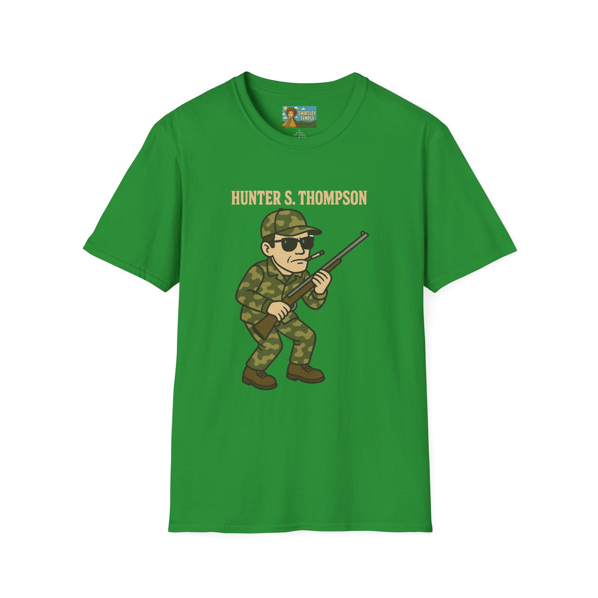Hunter S Thompson Funny Shirt, Parody Apparel, Comedy Tribute Mashup Pun Unisex Softstyle T-Shirt