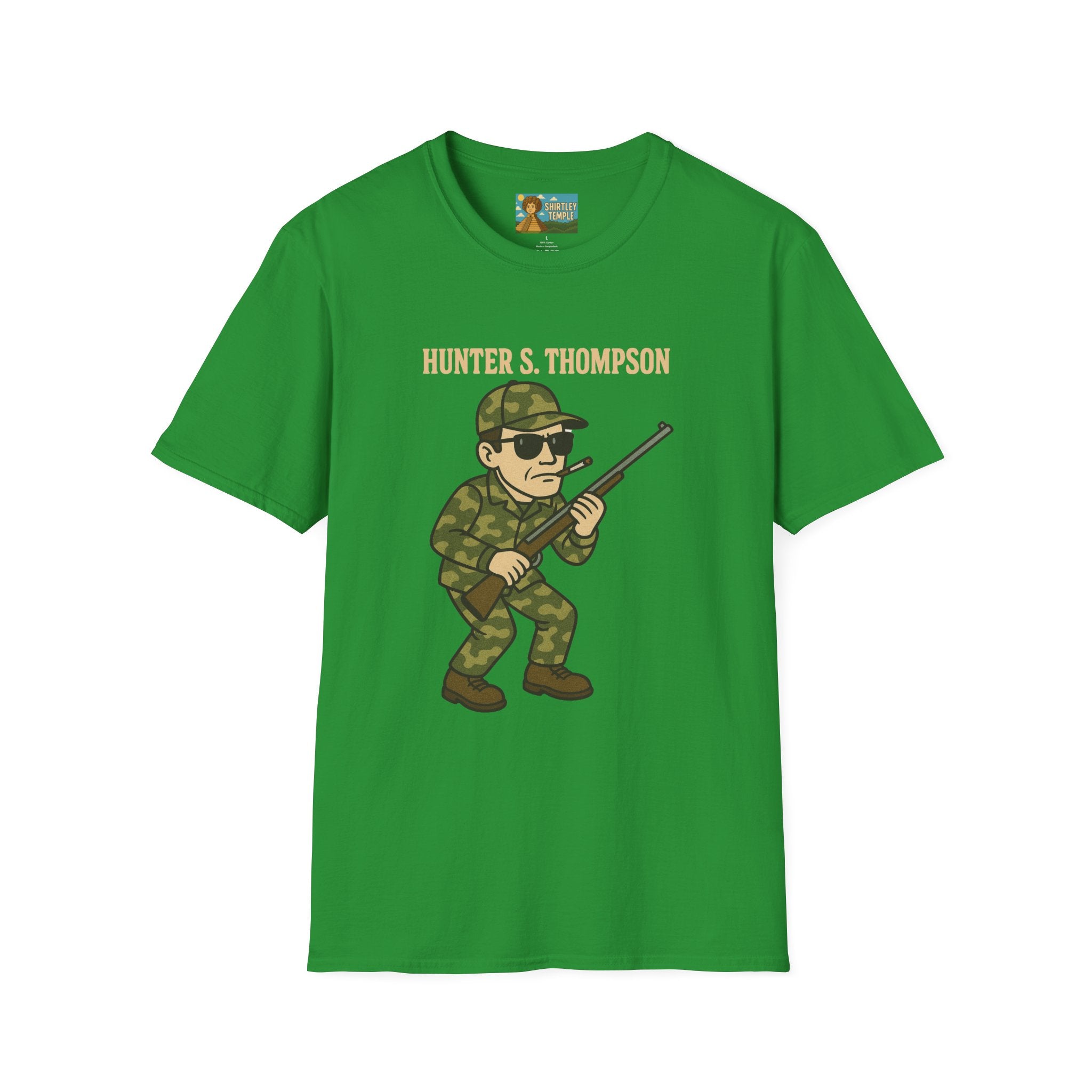 Hunter S Thompson Funny Shirt, Parody Apparel, Comedy Tribute Mashup Pun Unisex Softstyle T-Shirt