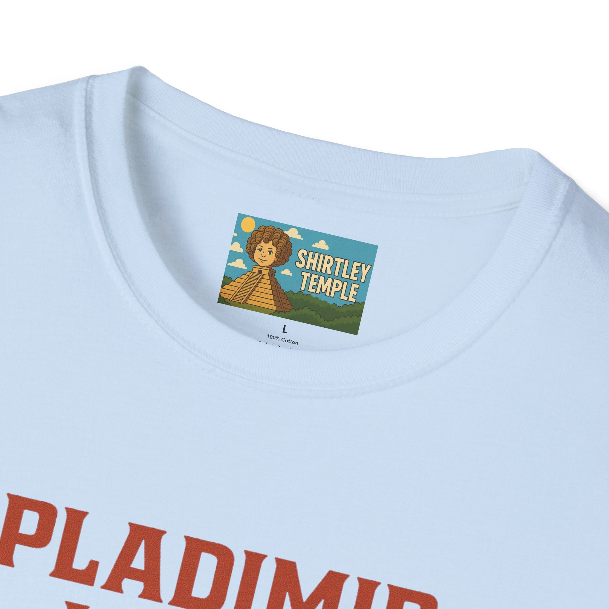 Pladimir Vutin T-Shirt, Funny Putin Parody Shirt, Plaid Person Pun Tee, Comedy Putin Plaid Top, Vladimir Putin Plaid Wordplay Apparel