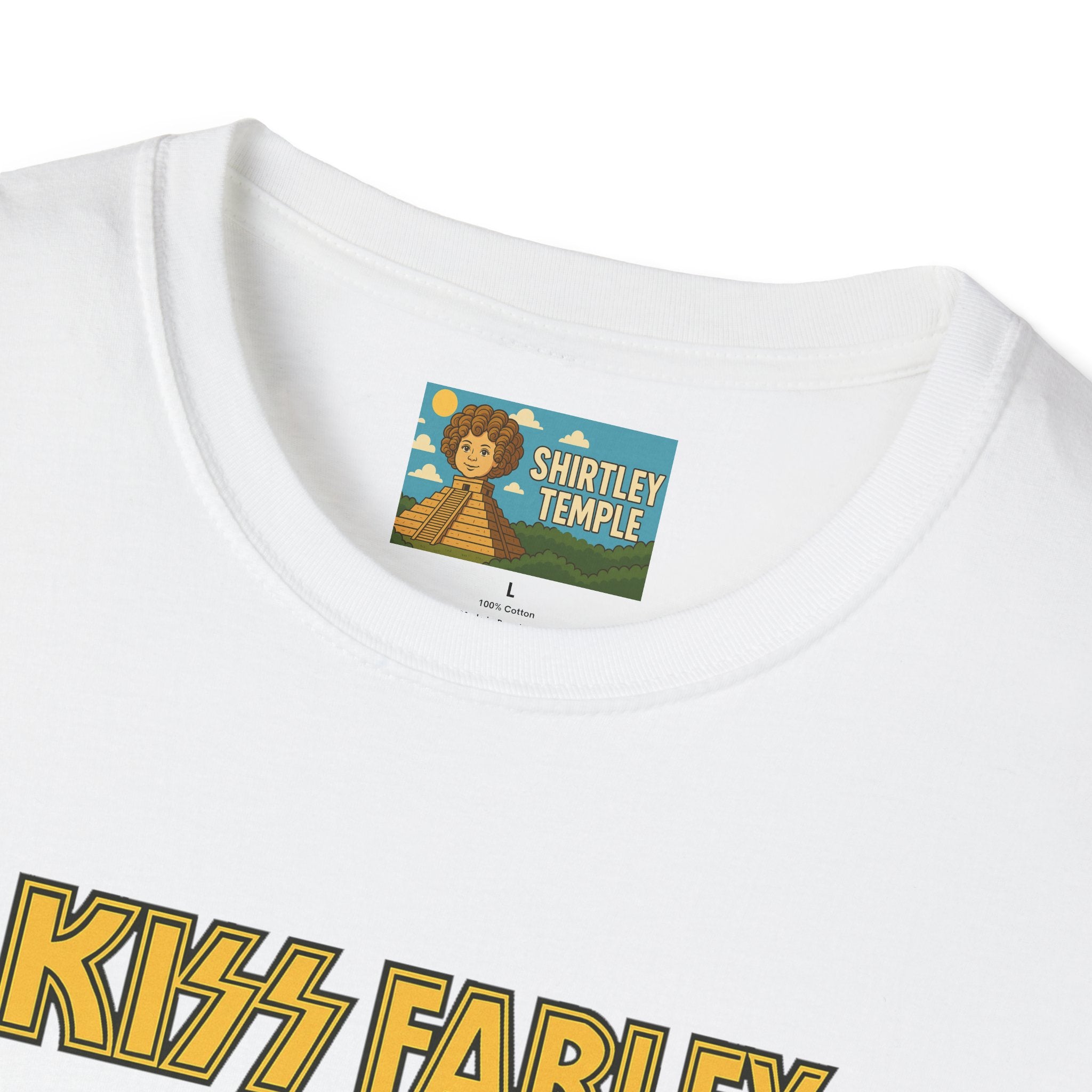Kiss Farley T-Shirt, Rock Band Chris Farley Tribute Shirt, Funny Parody Mashup Tee, Unisex Softstyle Top, Gift for Music Lovers