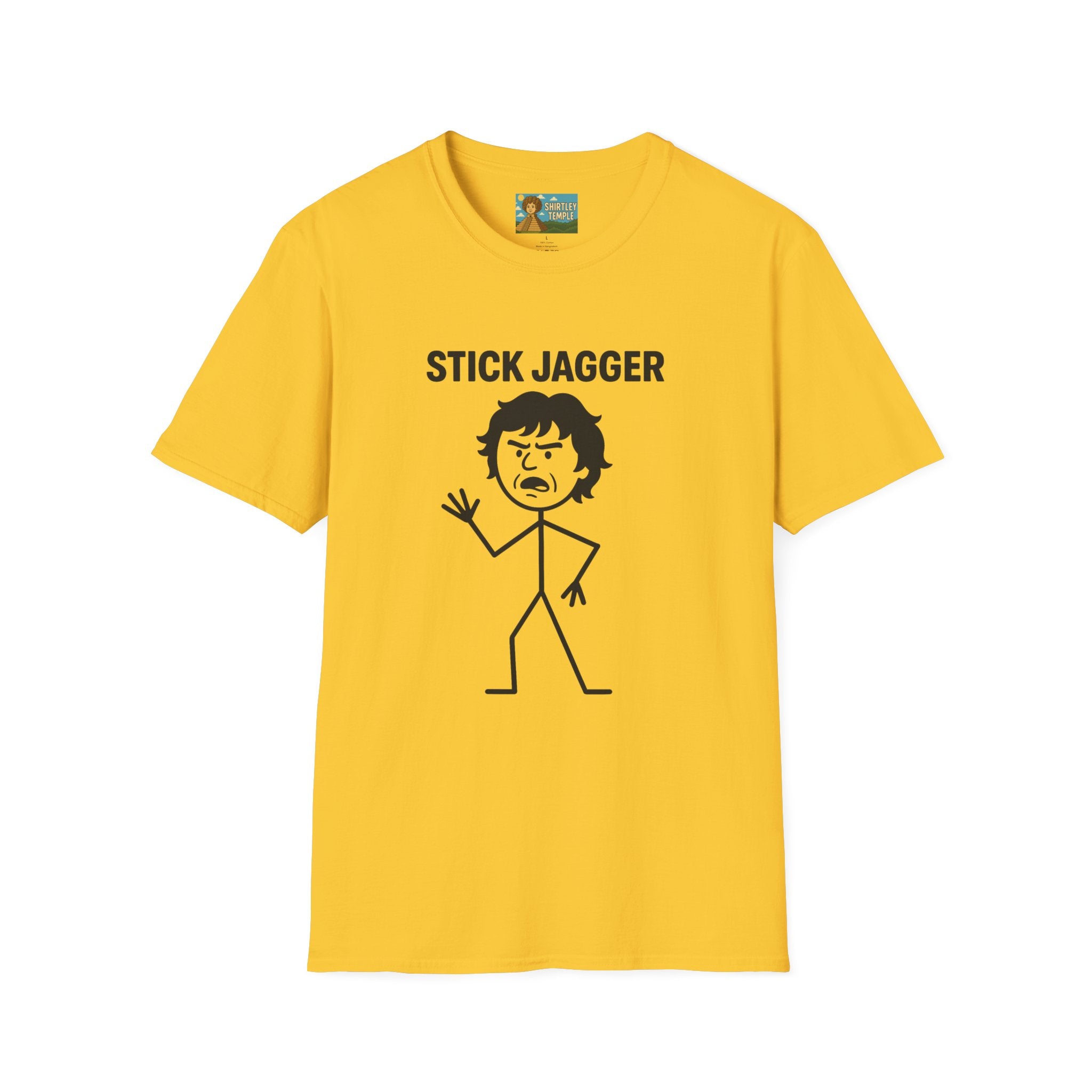 Stick Jagger Funny Shirt, Stick Figure Parody Wordplay T-Shirt, Pun Mashup Tee, Humorous Graphic Top, Sarcastic Slogan Clothing