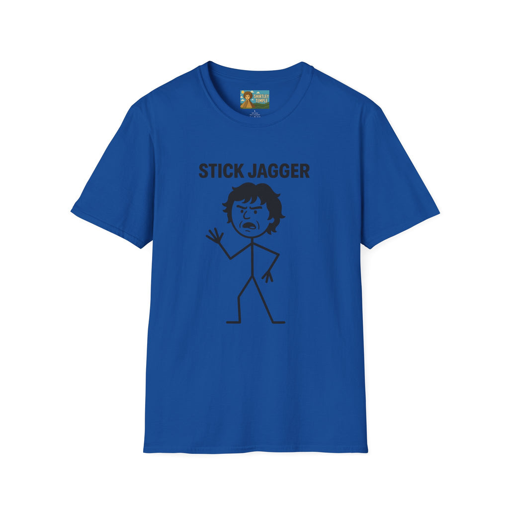 Stick Jagger Funny Shirt, Stick Figure Parody Wordplay T-Shirt, Pun Mashup Tee, Humorous Graphic Top, Sarcastic Slogan Clothing
