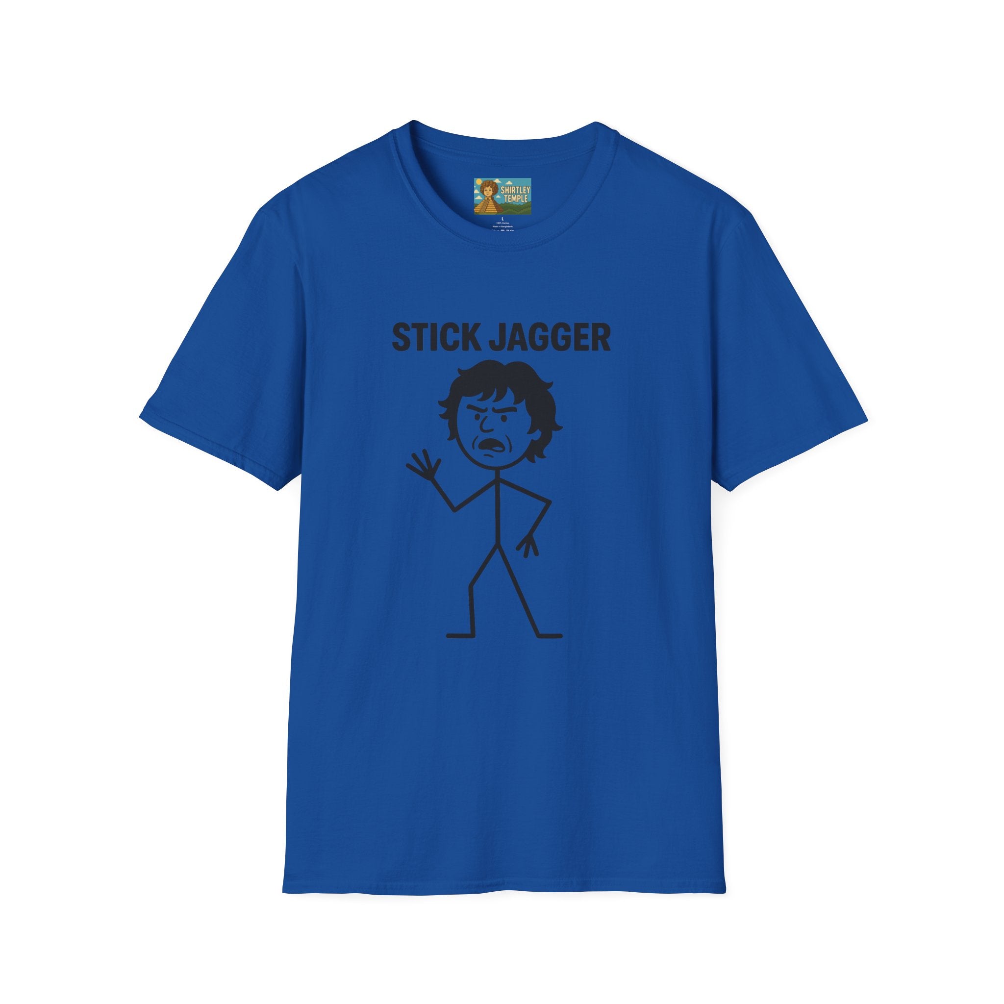 Stick Jagger Funny Shirt, Stick Figure Parody Wordplay T-Shirt, Pun Mashup Tee, Humorous Graphic Top, Sarcastic Slogan Clothing