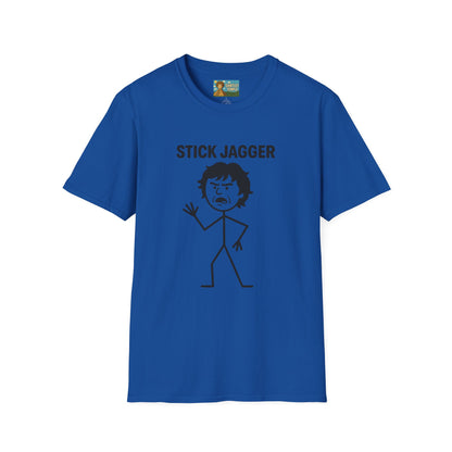 Stick Jagger Funny Shirt, Stick Figure Parody Wordplay T-Shirt, Pun Mashup Tee, Humorous Graphic Top, Sarcastic Slogan Clothing