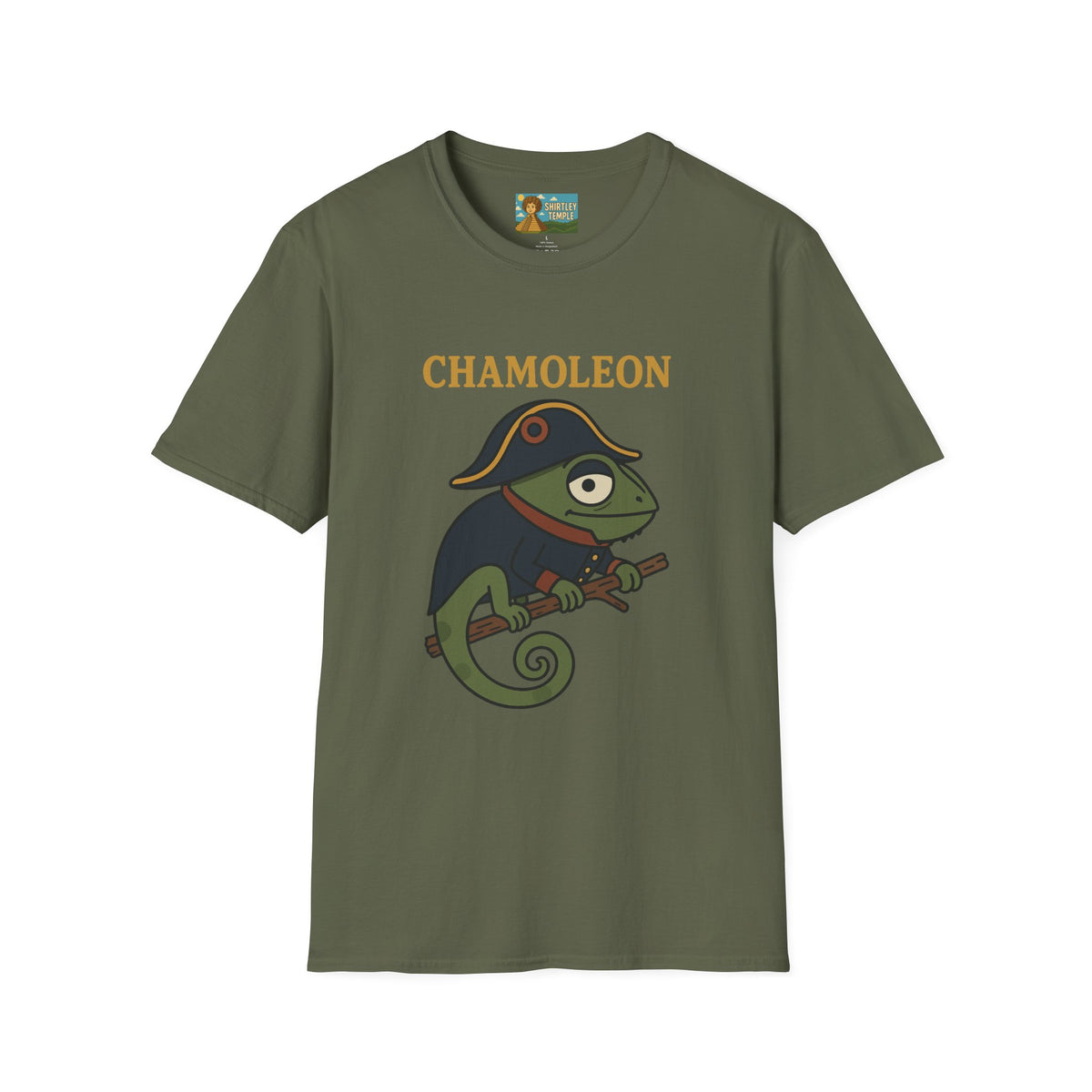 Chamoleon Funny Wordplay Parody Unisex T-Shirt, Napoleon Bonaparte Chameleon Tee Shirt Apparel
