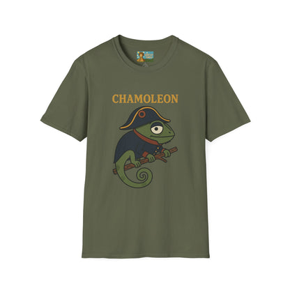 Chamoleon Funny Wordplay Parody Unisex T-Shirt, Napoleon Bonaparte Chameleon Tee Shirt Apparel